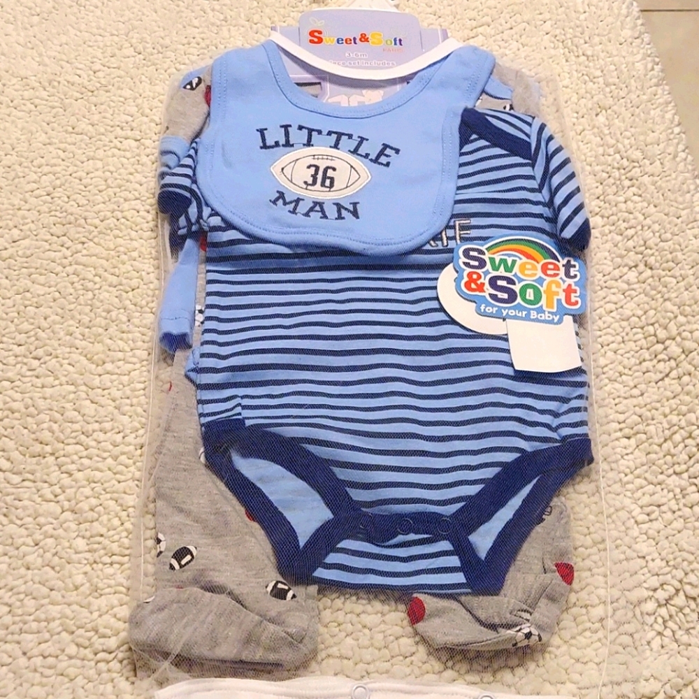 Sweet & Soft 5 PC baby gift set Little man 36